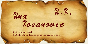 Una Kosanović vizit kartica